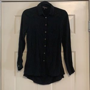 Black warehouse shirt with cutout back